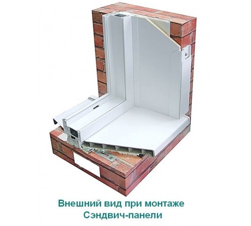 Сэндвич-панель (утепленный откос)  10x600x2250 мм, белый матовый.