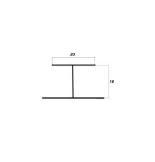 Соединительный Н-й профиль 10 мм крашенный