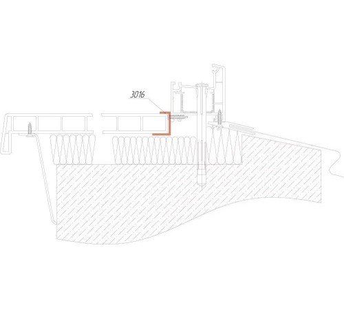 Стартовый профиль для подоконника кашированный