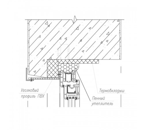 1500x120x35x8мм. 90° Уголок ПВХ