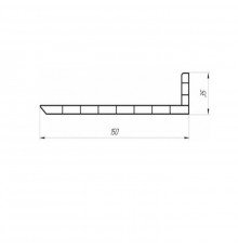 1000*150*35*8 мм 90° Уголок ПВХ