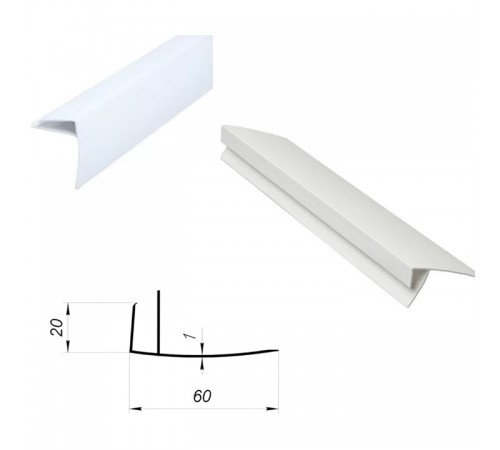 Комплект откосов 1300x1400 до 250 мм. Панель ПВХ, наличник F-профиль