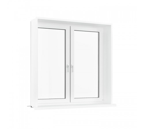 Комплект откосов 1000x1200 до 250 мм. Панель ПВХ, наличник F-профиль