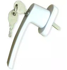 Алюминиевая ручка для ПВХ окон с замком