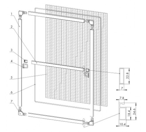 Москитная сетка оконная белая  Антипыльца. Полотно Poll Tex Усиленная.