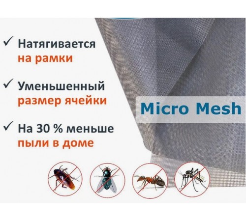 Москитная сетка оконная коричневая "Анти МОШКА. Полотно MIСROMESH