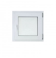 Дачное окно с поворотной-откидной створкой 600*600. ПВХ WHS HALO 60, стеклопакет 24 мм.