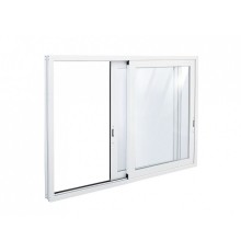 Алюминиевое раздвижное двух-створчатое окно AL 1000х1400 мм.