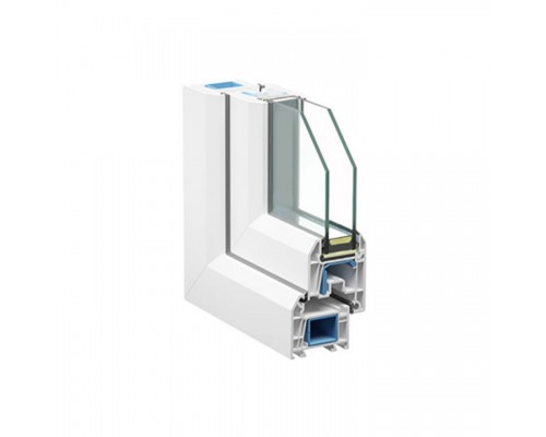 "Инновационное пластиковое окно с фрамугой и двумя створками размером 1300x1700 мм"