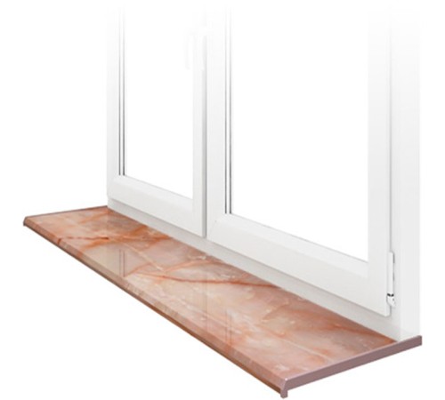 Подоконник Danke Premium 100мм. Onyx – розовый оникс