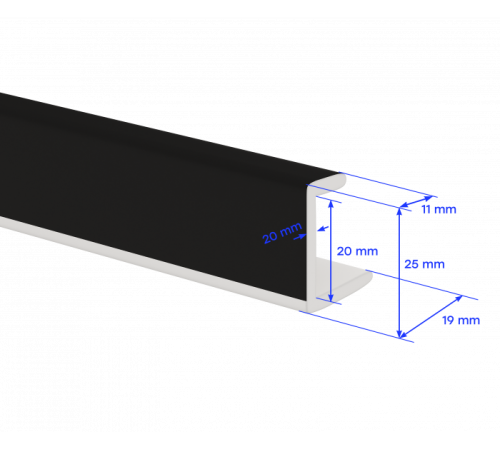 Профиль для подоконника Crystallit антрацит матовый