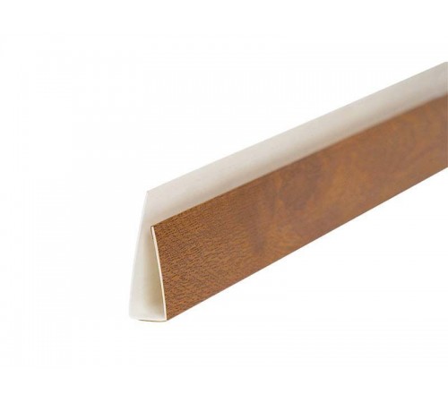 Концевой П-й профиль  начальный 14х22мм кашированный 6м.