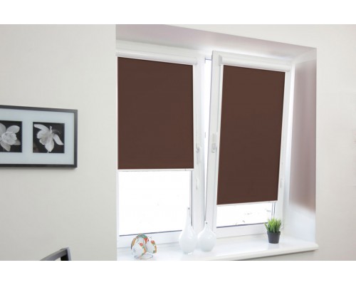 Рулонные шторы на окно: уют и стиль в вашем интерьере в цвете кофейного оттенка