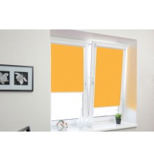 Рулонные шторы на окно, цвет оранжевый апельсин