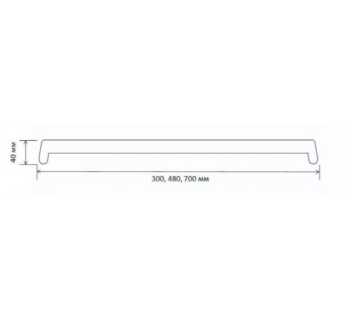 Накладка торцевая Витраж для подоконника В-40 700мм, черная.