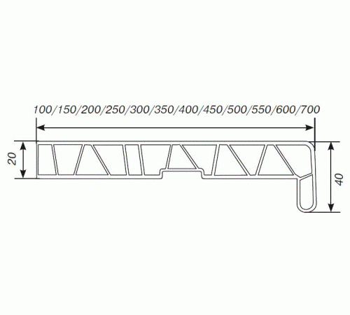 Подоконник Комфорт 350*2750 мм. Покраска в цвет по каталогу RAL.