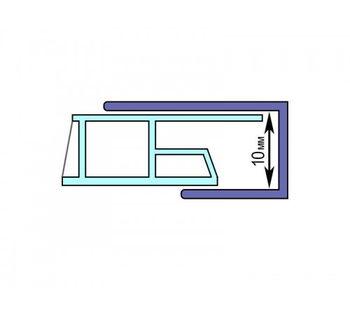 Концевой П-й профиль  начальный 14х22мм кашированный 6м.