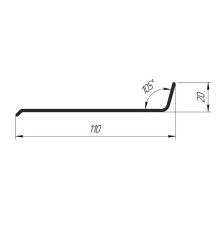 Уголок пластиковый 106*20*105°