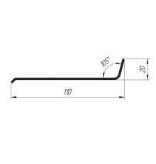 1000*106*20*2мм. 105° Уголок ПВХ