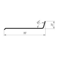 1000*106*20*2мм. 105° Уголок ПВХ