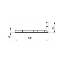 Уголок пластиковый 120*35*90°