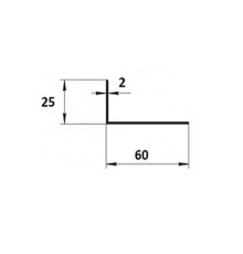 Уголок пластиковый 60*25*90°