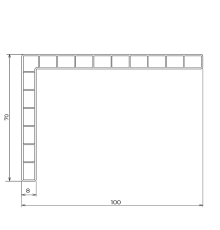 2500*100*70*8 мм 90° Уголок ПВХ