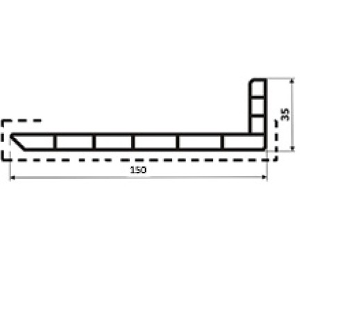 "Эксклюзивная кашированная полка 150х35 снаружи для идеальной отделки"