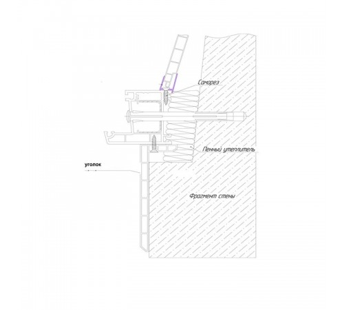 6000*80*35*8мм. 90° Уголок ПВХ